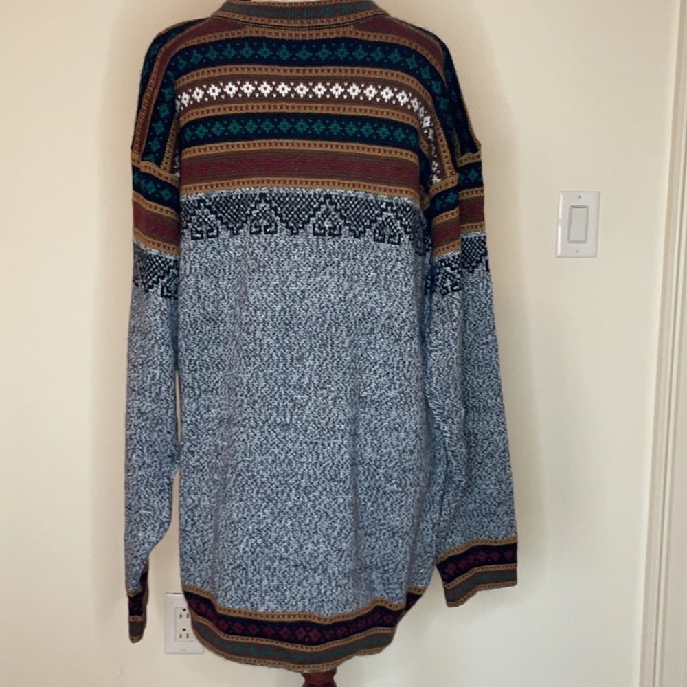 Peruvian Colors Baby Alpaca Unisex Crew Neck Long Sleeve Sweater size XL 100%
